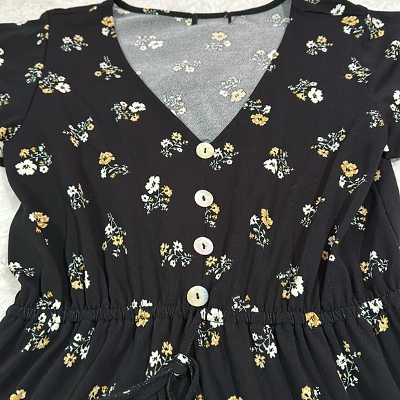 Black floral sun dress - Picture 2 of 5